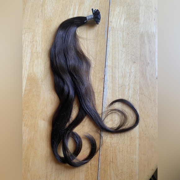 HUMAN HAIR Darkest Brown U-Tip Keratin Hair Extensions 22in 50g - Picture 13 of 13